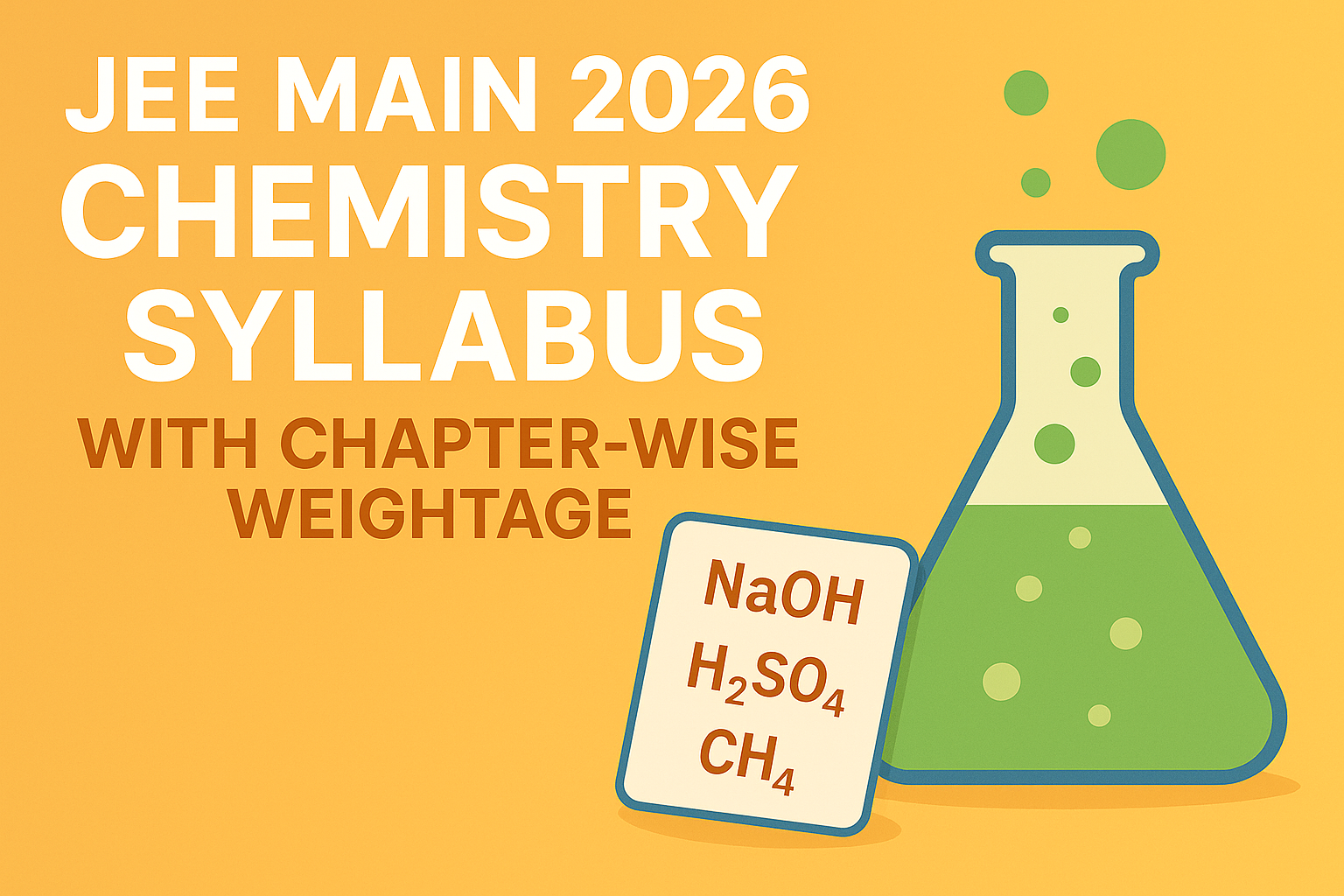 JEE Main 2026 Chemistry Syllabus with Chapter-Wise Weightage
