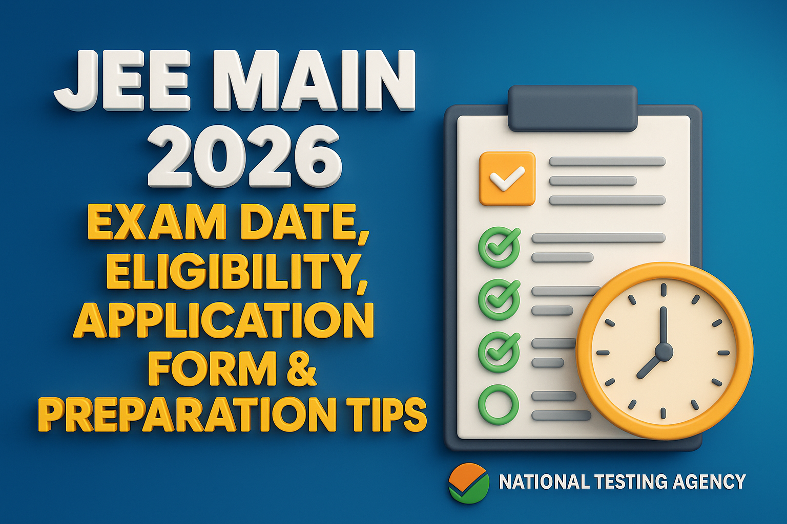 JEE Main 2026: Exam Date, Eligibility, Application Details & Prep Tips