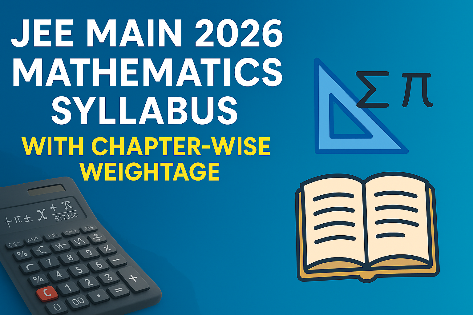 JEE Main 2026 Mathematics Syllabus with Chapter-wise Weightage