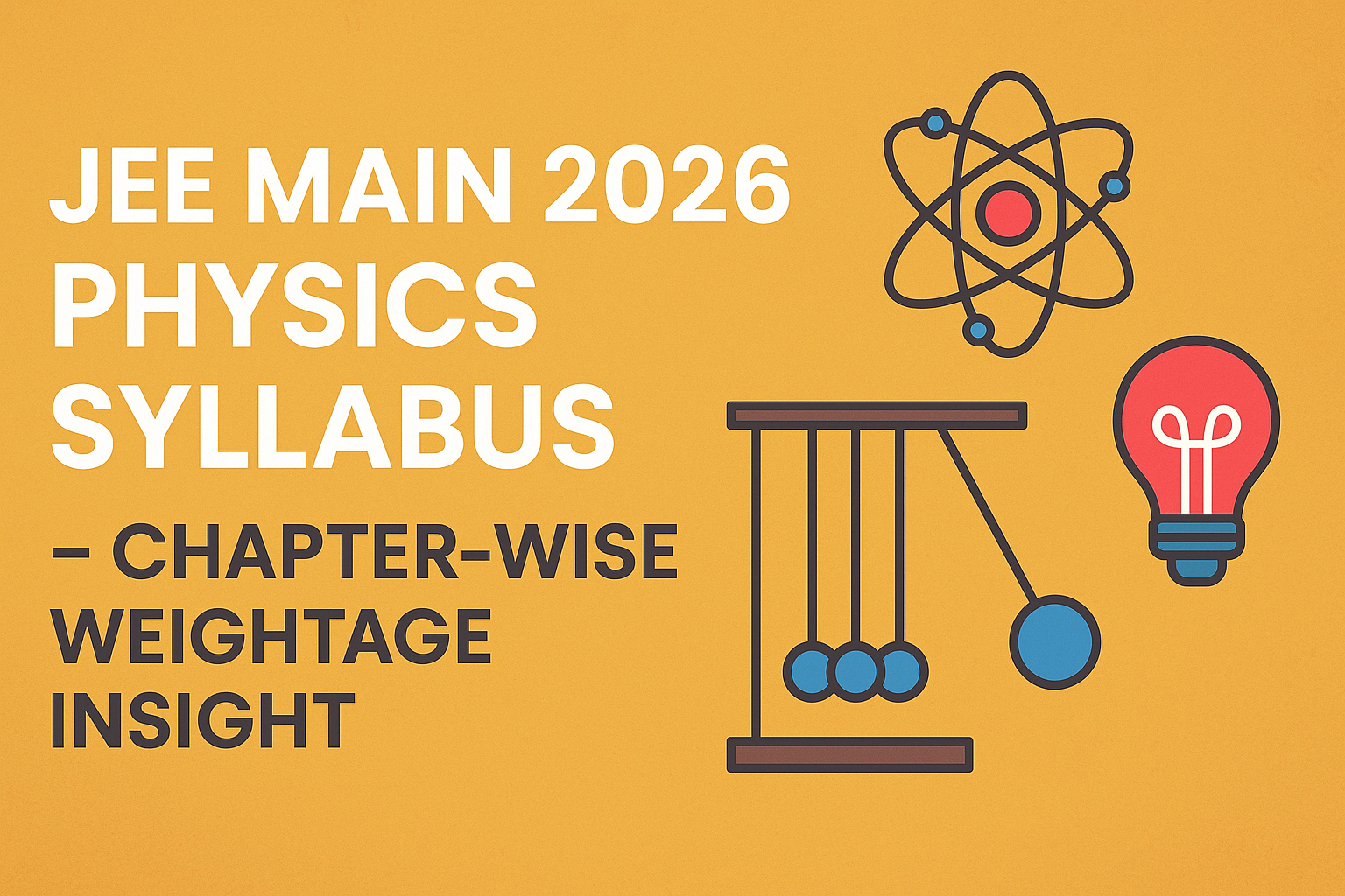 JEE Main 2026 Physics Syllabus with Chapter-wise Weightage