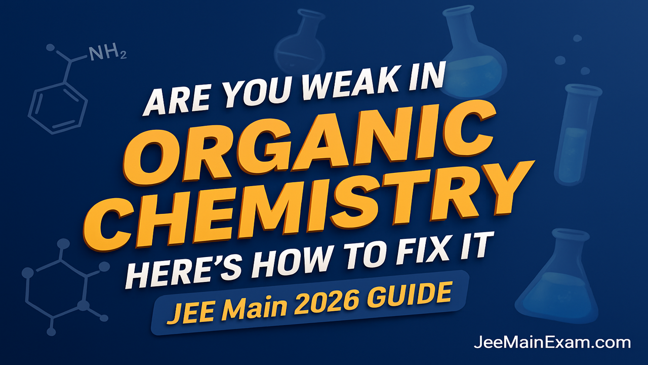 Are You Weak in Organic Chemistry? Here’s How to Fix It - JEE Main 2026 Guide
