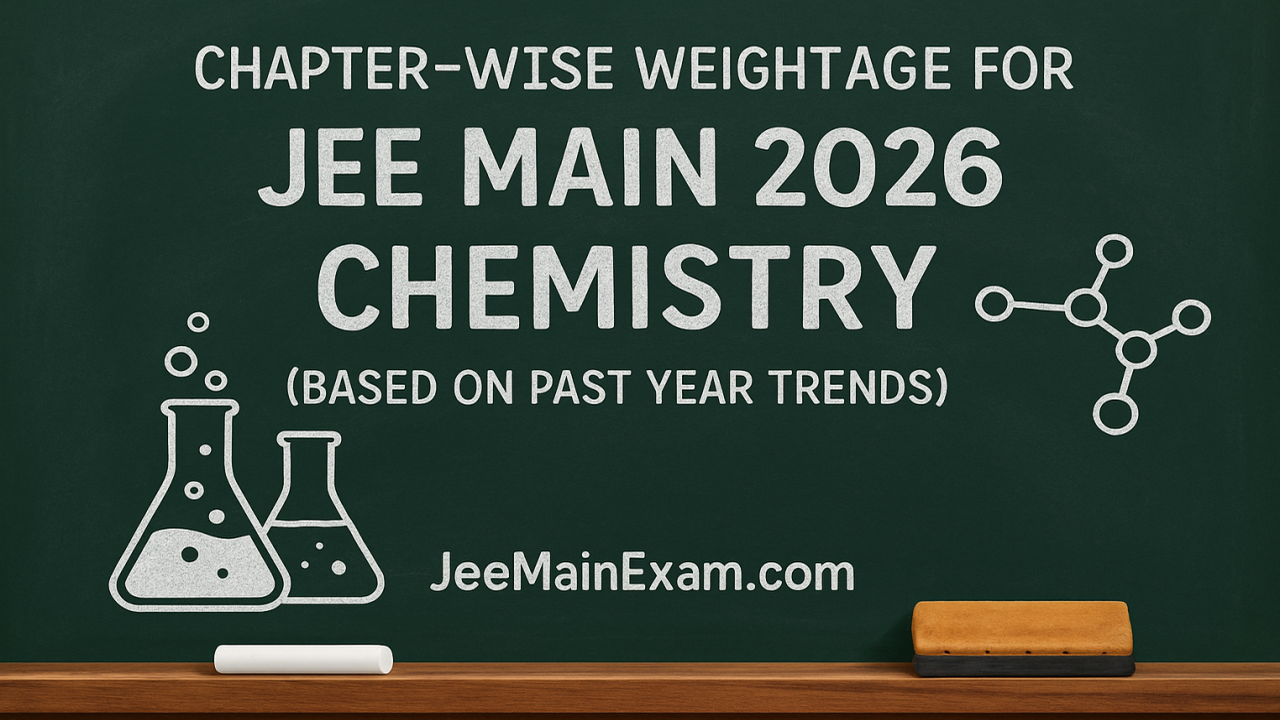 Chapter-Wise Weightage for JEE Main 2026 Chemistry – Based on Past Year Trends