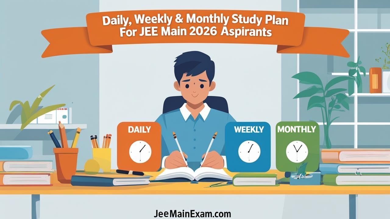 Daily, Weekly & Monthly Study Plan for JEE Main 2026 Aspirants